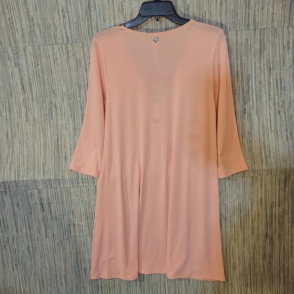 NWT RNB Long Sleeve Corset Front Pink Mini Tunic Dress Casual Party Size Medium - Picture 5 of 9